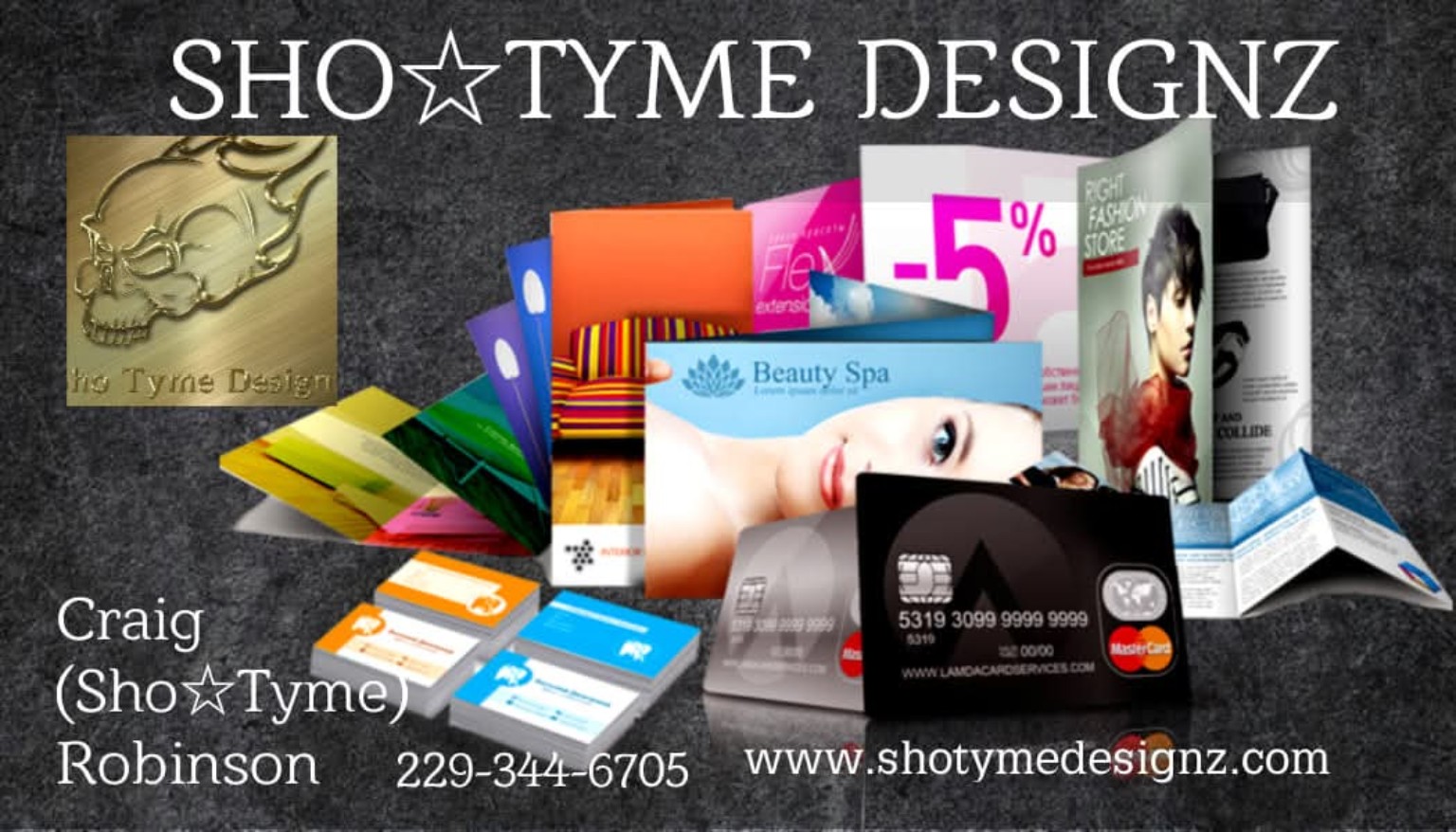 ShoTyme Designz Promotional Card